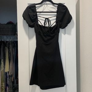 Zara Backless Mini Dress in Black XS NWOT
